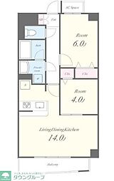 グランフォルム上鷺 2LDKの間取図画像