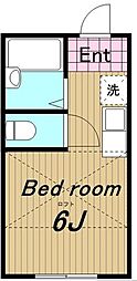 サニーコート 1Kの間取図画像
