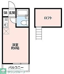 ベルハウス ワンルームの間取図画像