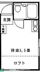 フレンドハイム ワンルームの間取図画像