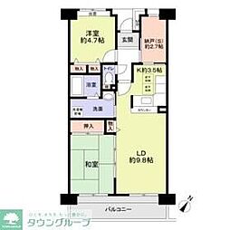 コーポレート清瀬駅南2号棟 2SLDKの間取図画像