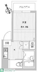 三田桜台第二コーポ 1Kの間取図画像