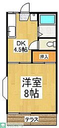 ファミーユミカミ 1DKの間取図画像