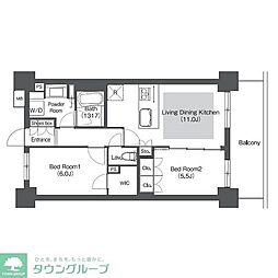コンフォリア成増グリーンサイド 2LDKの間取図画像