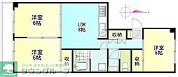 フォンテーヌ中野 3LDKの間取図画像