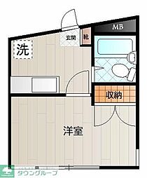 ガーデンスクエア 1Kの間取図画像