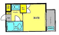 サンハイツ清瀬 1Kの間取図画像