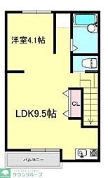 バンブーグローブ 1LDKの間取図画像
