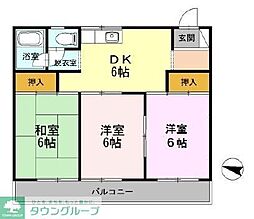 第3長瀬マンション 3DKの間取図画像