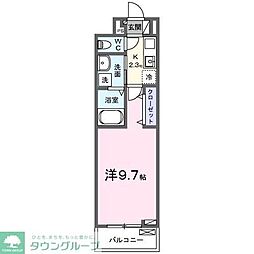 ジェルメM 1Kの間取図画像