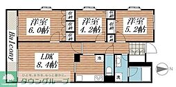 クレールメゾン 3LDKの間取図画像