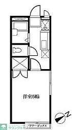 エステートピアひばり 1Kの間取図画像