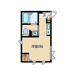 レイクサイド石神井公園 ワンルームの間取図画像