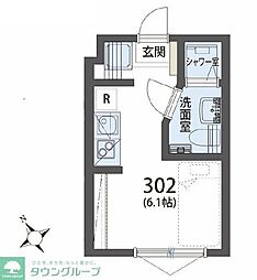 シエスタヴィラ平和台コンテミュセオ ワンルームの間取図画像