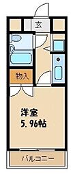 マイルストン東久留米 1Kの間取図画像