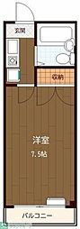 キャロットハウス ワンルームの間取図画像