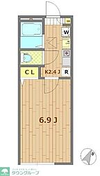 バーミープレイス大泉学園 1Kの間取図画像