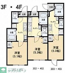 The Residence Nerima 1Kの間取図画像