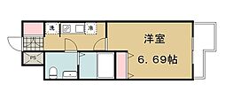 西武池袋線 西所沢駅 徒歩2分の賃貸マンション 4階1Kの間取り