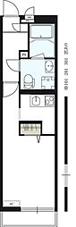 西武池袋線 東久留米駅 徒歩24分の賃貸マンション 3階1Kの間取り