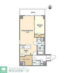 東京メトロ有楽町線 地下鉄赤塚駅 徒歩8分の賃貸マンション 2階1LDKの間取り