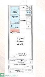 ハビテ花小金井I 107 1階1Kの間取り