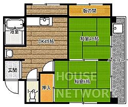 鳥幸マンション 201号室 ｜ 京都府京都市北区紫野下柏野町（賃貸マンション2DK・2階・36.00㎡） その2