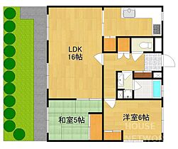 京都府京都市左京区田中里ノ内町（賃貸マンション2LDK・1階・72.00㎡） その2