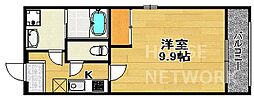 サンライズ出町 1Kの間取図画像