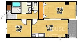 パークヒルズ41 2LDKの間取図画像