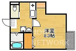 ルミノール西陣 1Kの間取図画像