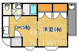 カステロレヴィパート3 1DKの間取図画像