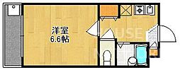 カーサ3 1Kの間取図画像