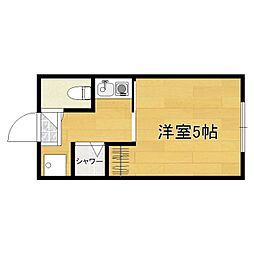 東楽ハイツ 1Kの間取図画像