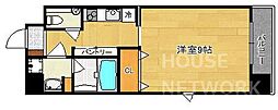 カンパネラ今出川 1Kの間取図画像