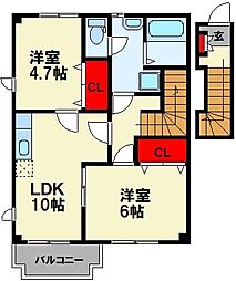 Rアベニール B 2階