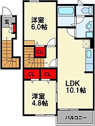 ジェルメコリーヌ 2階