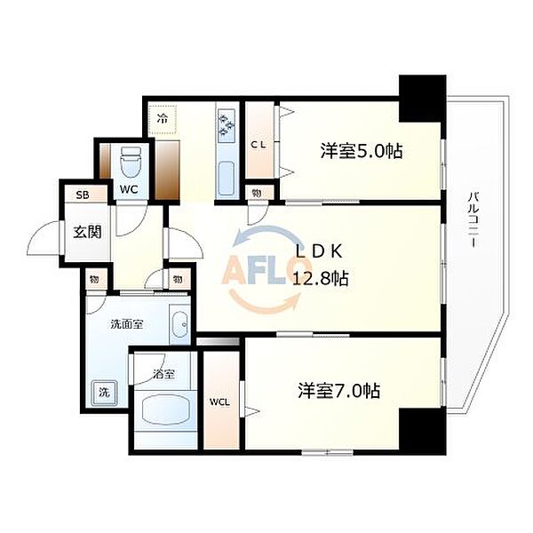 （仮称）東成区東小橋1丁目PJ ｜大阪府大阪市東成区東小橋1丁目(賃貸マンション2LDK・7階・61.42㎡)の写真 その2