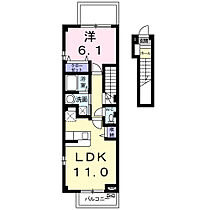 パステル 206 ｜ 大阪府阪南市黒田497番地3（賃貸アパート1LDK・2階・44.90㎡） その2