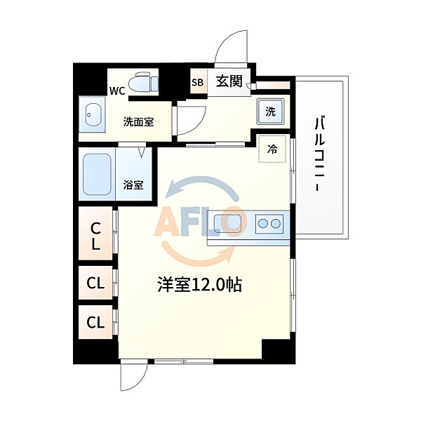 メゾン夕陽ヶ丘 ｜大阪府大阪市天王寺区上本町8丁目(賃貸マンション1R・6階・33.76㎡)の写真 その2