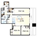 ピアッツァタワー上本町EAST24階39.0万円
