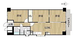 ニューコーポ東海橋 3LDKの間取図画像