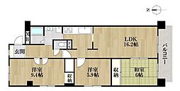 ニューコーポ入場一番館 3LDKの間取図画像