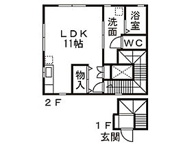 ヴィラ花水木 201 ｜ 富山県高岡市永楽町7-16（賃貸アパート1R・2階・38.46㎡） その2