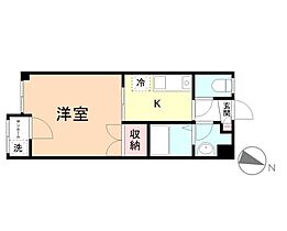 スカイヒルズ 205 ｜ 富山県富山市東黒牧134番7（賃貸マンション1K・2階・24.20㎡） その2