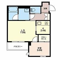 Chardon 302 ｜ 富山県富山市大泉本町２丁目8-17（賃貸マンション1LDK・3階・37.23㎡） その2