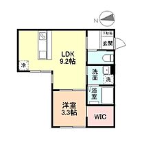 Flos 203 ｜ 富山県富山市石金２丁目3番34号（賃貸アパート1LDK・2階・32.20㎡） その2