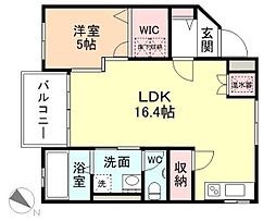 プルミエールU 1LDKの間取図画像