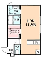 ベル・ファースト3 1Kの間取図画像