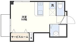 コンホールド2 ワンルームの間取図画像